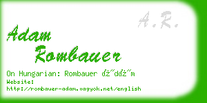 adam rombauer business card